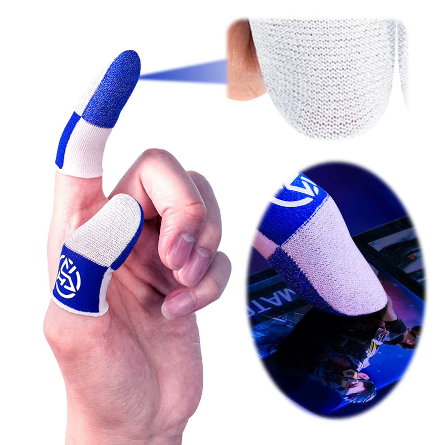 APWIKOGER Mobile Gaming Finger Sleeves in Grün, atmungsaktive und schweißfeste Daumenhandschuhe mit Nachtlicht-Funktion für PUBG und Action-Games - Bild 2