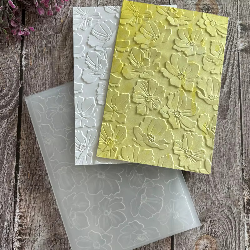 Geprägter Ordner Silver Lotus Drift Texture in Silber für die Gestaltung von Karten und Scrapbooking - Bild 4