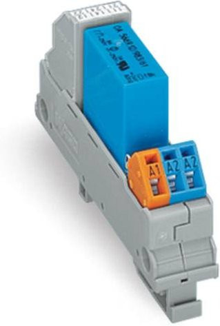 WAGO Relaisplatine 288-437 bestückt mit 2 Wechsler, 24 V/DC, grau und mehrfarbig - Bild 1