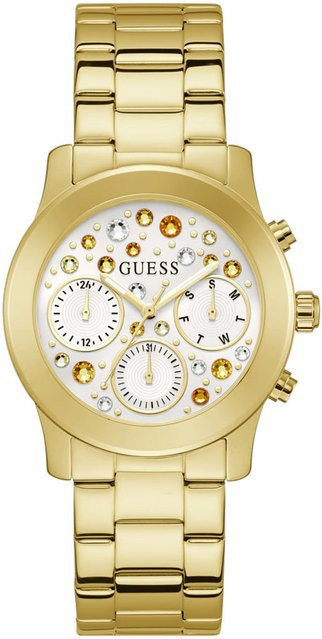 Guess Damenuhr, Edelstahl, Silber, Quarz, 38 mm, Diamantbesetzt - Bild 1