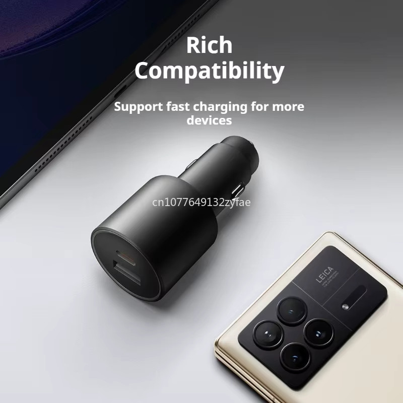 Xiaomi 100W Auto-Ladegerät mit Dual USB-A und USB-C Schnellladung in Schwarz - Bild 3