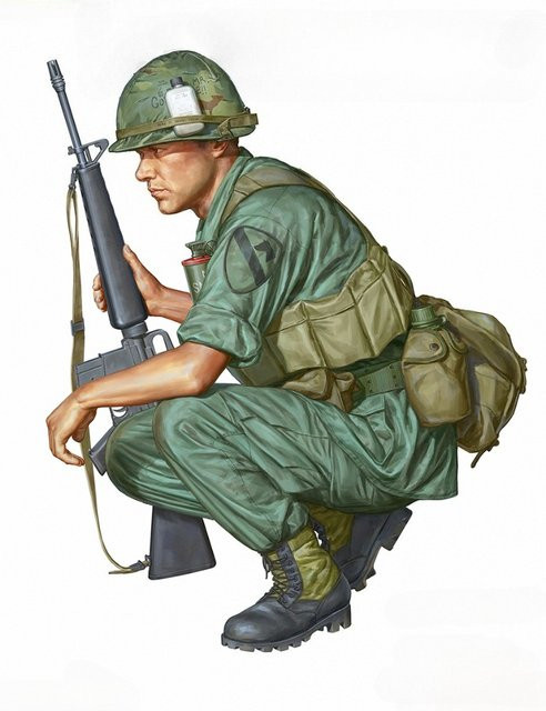 JIJIE Modellbausatz US-Armee-Infanterie, Vietnamkrieg, Maßstab 1:16 - Bild 1