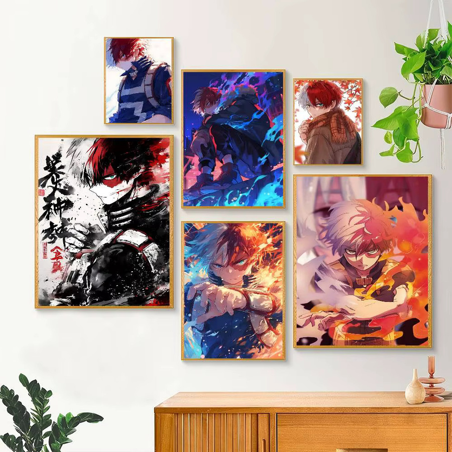 Selbstklebender Anime-Poster Druck Todoroki Shoto Motiv in Mehrfarbig für Wohnzimmer und Schlafzimmer - Bild 2