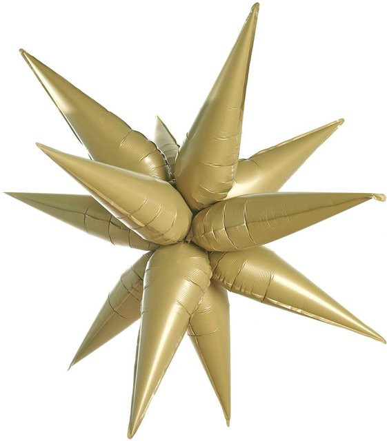 Rico Design Folienballon 3D-Stern in Gold, Höhe: 102 cm - Bild 1