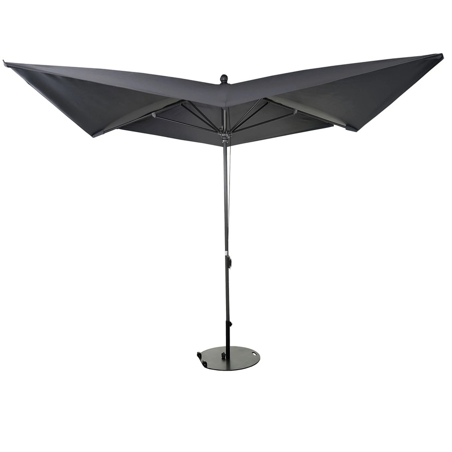 MCW Luxus-Sonnenschirm A37 in Anthrazit mit Polyester-Bespannung und Aluminiumgestell, Durchmesser: 4,24 m - Bild 2