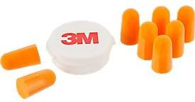 3M Gehörschutzstöpsel 1100 Einweg Weichschaum Orange 4 Paar mit Aufbewahrungsbox SNR 35 dB - Bild 1
