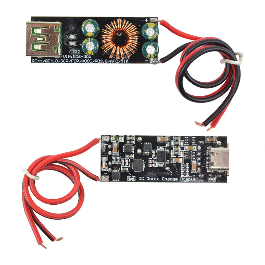 Diymore Handy-Schnellladeplatine Abwärtsmodul mit QC4.0 3.0 und USB PD3.0 PPS in Schwarz und Grün - Bild 2