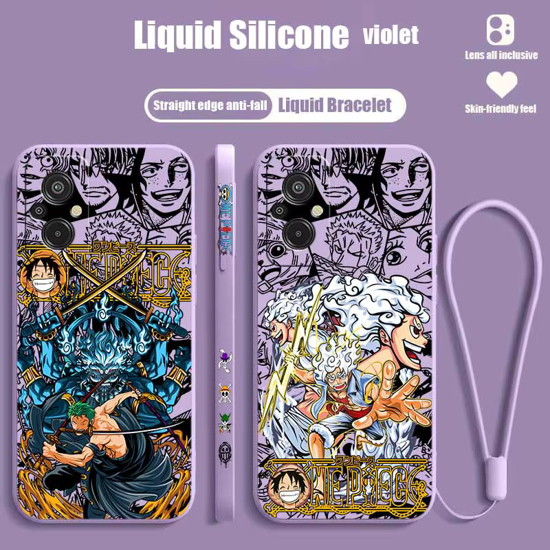 One Piece Luffy Zoro Handyhülle aus Silikon für Xiaomi Redmi Note 15 14 13 12S 12 11 10 mit Liquid Rope Design - Bild 2