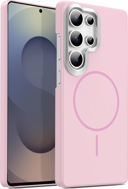 Magnetische MagSafe Schutzhülle aus hartem PC für Samsung Galaxy Modelle in Pink - Bild 1