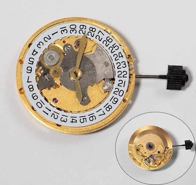 ETA-2824-Uhrwerk, mechanisches Automatikwerk, Datumsanzeige bei 3 Uhr - Bild 1