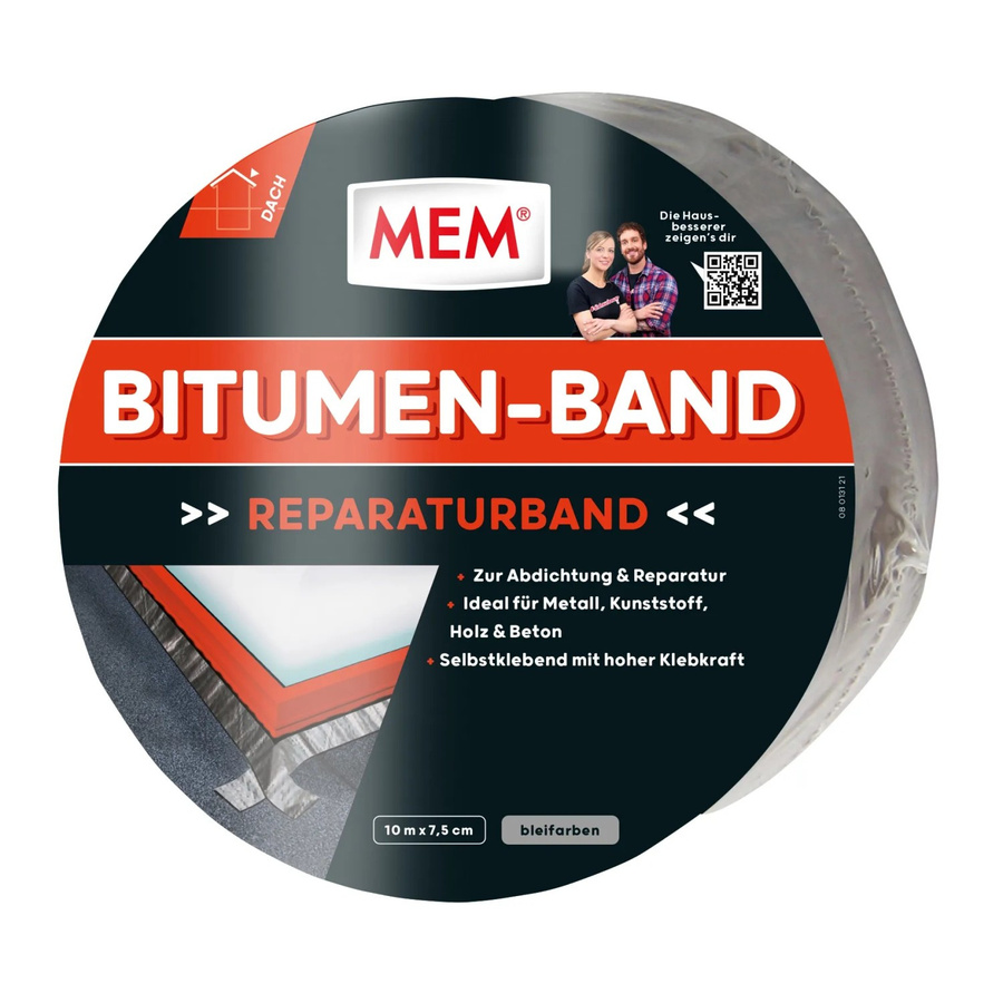 MEM Bitumen-Dichtungsband Blei wasserdicht, Breite: 7,5 cm, Länge: 10 m - Bild 2