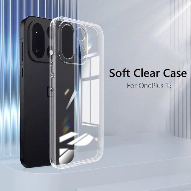 Transparente TPU-Schutzhülle für OnePlus 15 5G und OnePlus 15R, schlankes und weiches Cover in Transparent - Bild 1