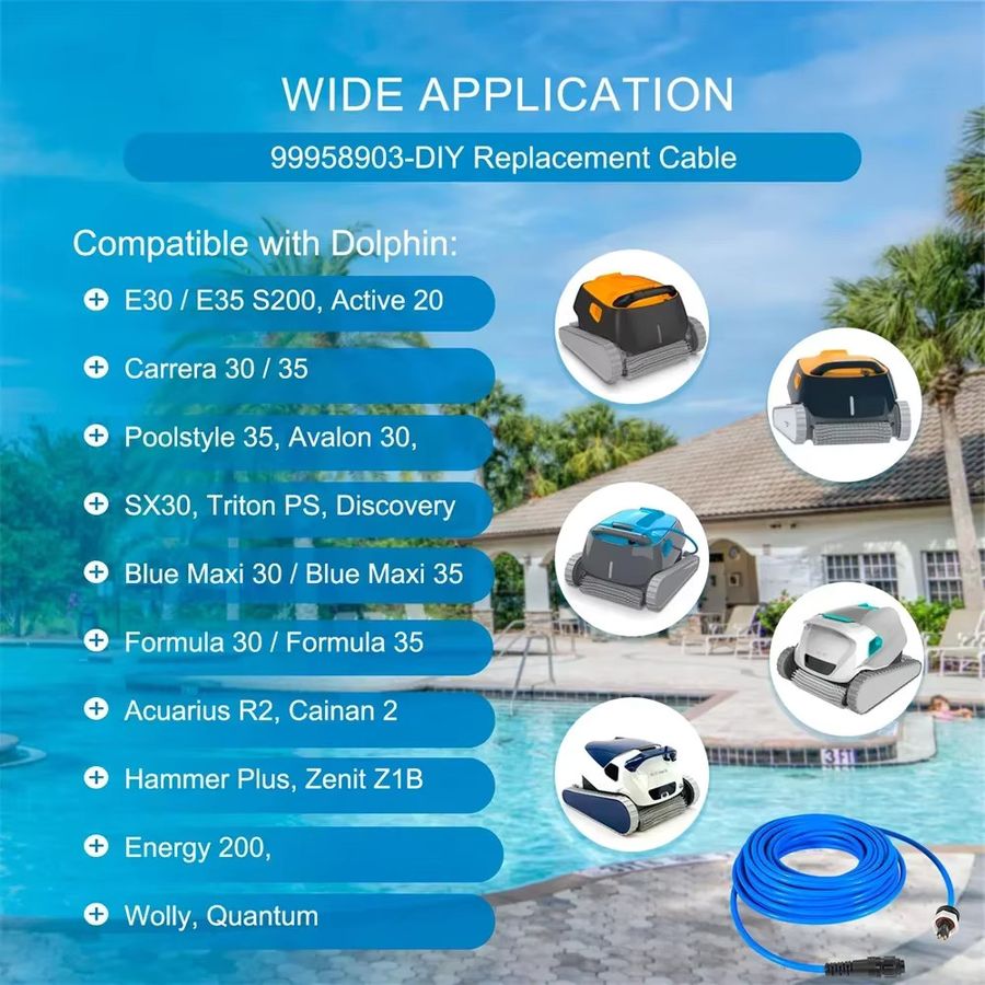 Dolphin Maytronics DIY-Kabel 2-Draht 18 m für Pool Cleaner S200 Active 20 Triton PS Discovery und Quantum - Bild 3