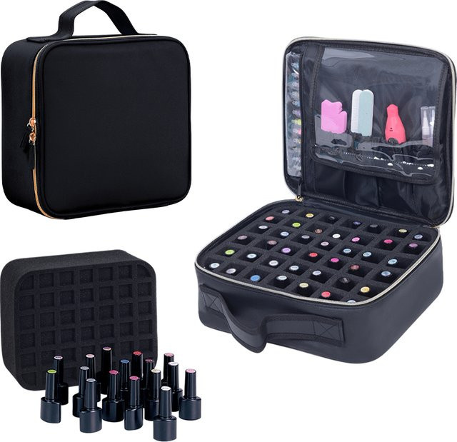 UOZL Nagellack-Organizer aus PU-Leder, 42 Flaschen - Bild 1