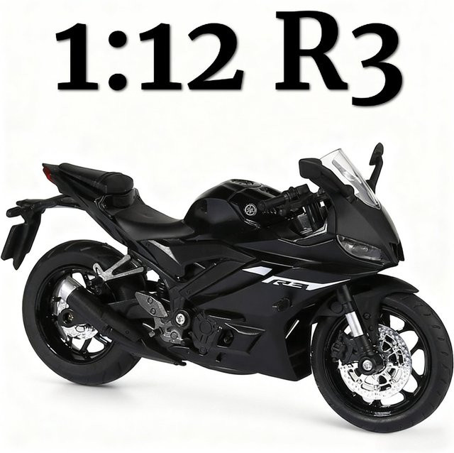 RMZ city R3 V-REX Motorrad Modell, Maßstab 1:12, Metall, Gummi - Bild 1