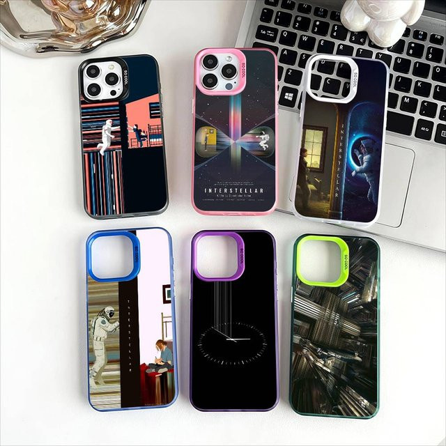 Interstellar Movie Handyhülle für Apple iPhone 11 12 13 14 15 16 Pro Max Plus mit Plating-Schutz in Multicolour - Bild 1