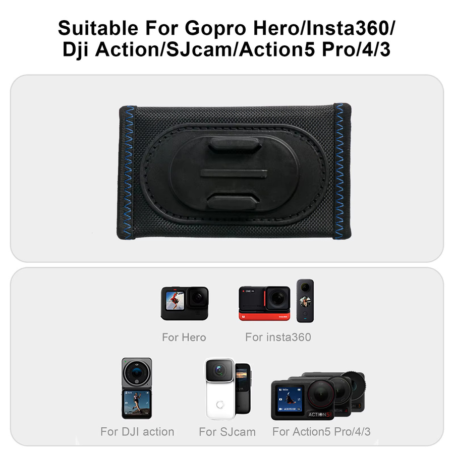 360 Grad drehbare Rucksack-Clip-Halterung für GoPro, DJI OSMO Action und Insta360 in Schwarz - Bild 5