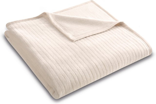Biederlack Wohndecke New Look Fleece in Beige mit modernem geometrischem Design - Bild 1