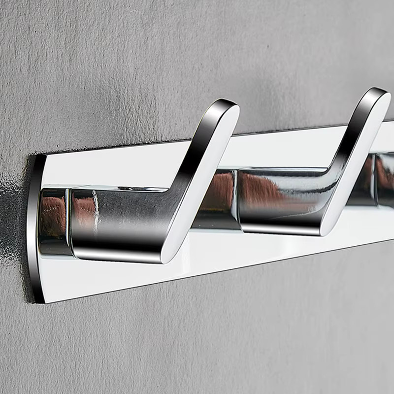 BAKALA Chrom-Wandhaken aus Metall für Badezimmer, Küche, Schlafzimmer und Flur in Silber und Grau - Bild 3