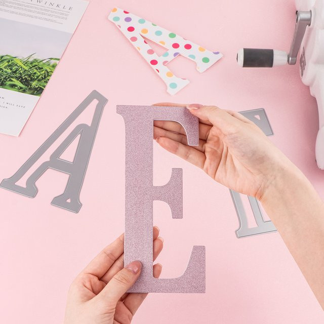 Metall-Stanzformen-Set mit 26 Großbuchstaben A-Z für DIY Scrapbooking und Bastelarbeiten, Höhe: 20 cm - Bild 1