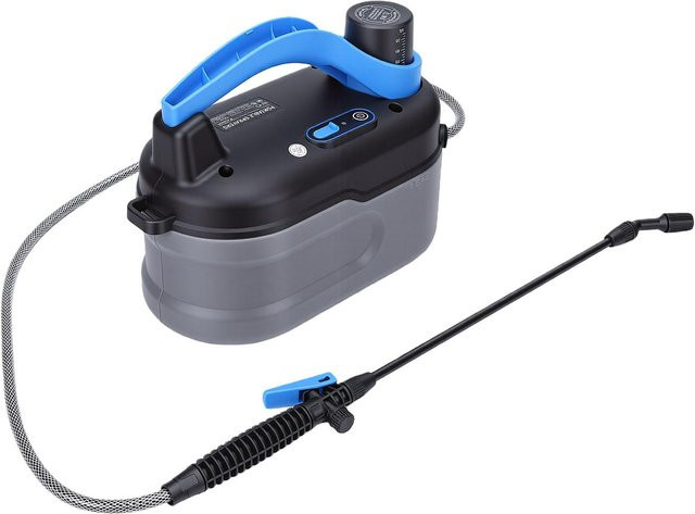 Fishine Elektrischer Gartensprüher mit Teleskopstange und Akkubetrieb inklusive verstellbarem Gurt - Bild 1