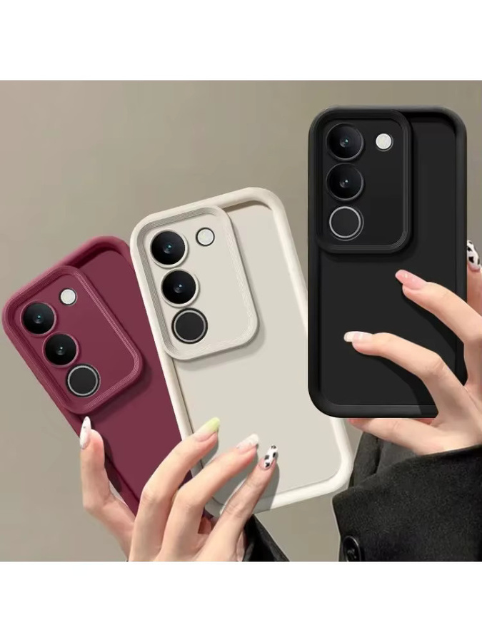 Softcover Schutzhülle für Vivo V30 Lite 4G, Vivo Y200e, Vivo V40 SE und Vivo T3 in Weiß mit Kameraschutz und Anti-Drop-Funktion - Bild 3