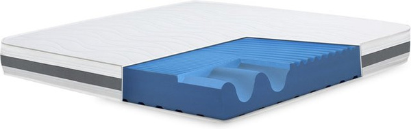 The White Stone Antibakterielle Schaumstoffmatratze mit hypoallergener 3D Air Hülle, Farbe: Weiß, B/T/H: 150 x 195 x 20 cm