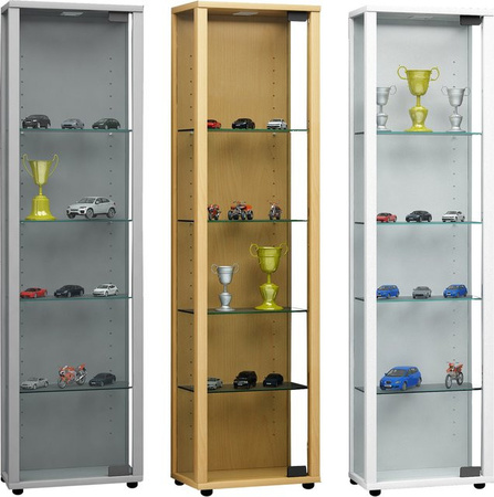 VCM Glasvitrine Edana Mini als Standvitrine mit ESG-Sicherheitsglas, H x B x T: 115 x 33 x 18 cm