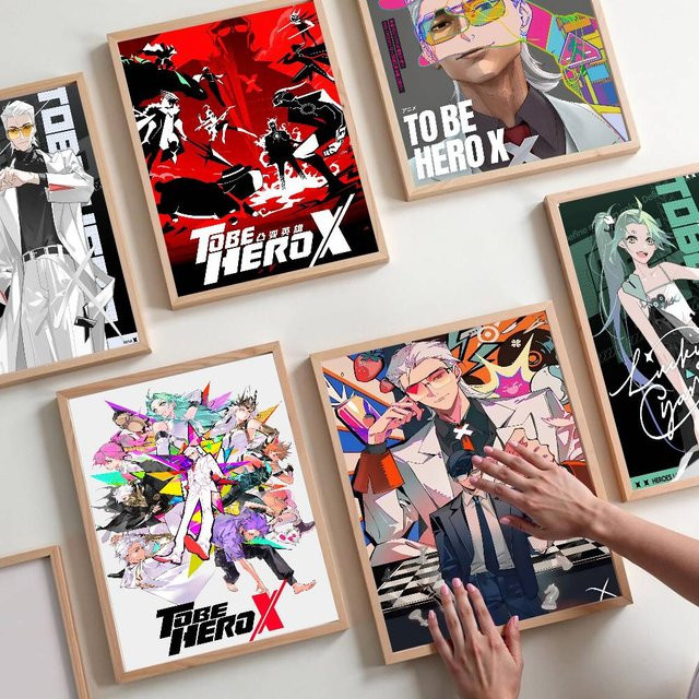 To Be Hero X Anime DIY Sticky Poster von Potdemiel, Vintage Dekorative Malerei in Multicolor und Weiß - Bild 1