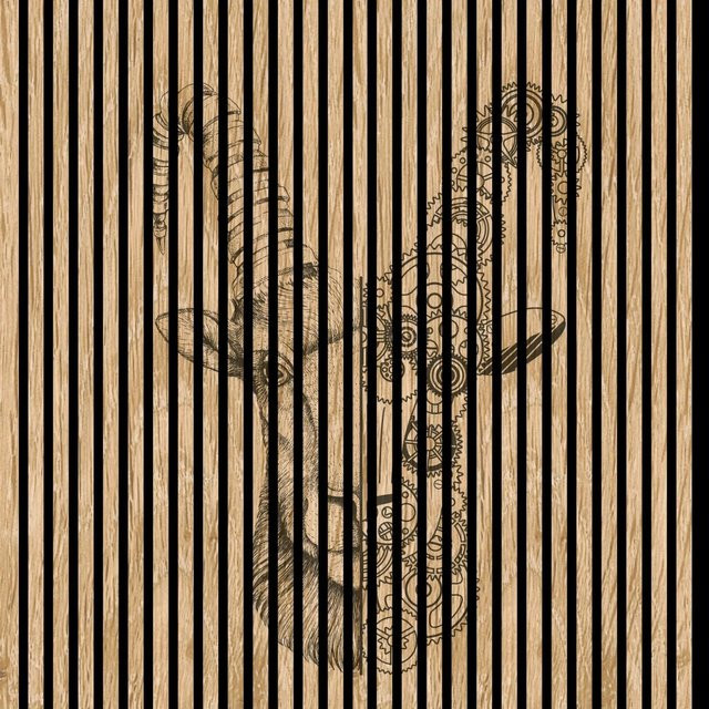 FN Acustico Akustikplatte Ibex 1 in Bunt aus PET und MDF mit Selbstklebefolie, B/H/T: 113,3 x 19,5 x 119,5 cm - Bild 1