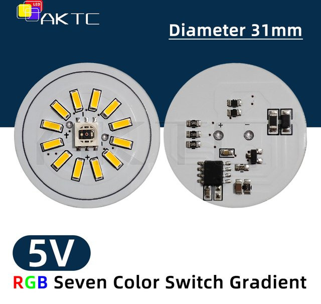 ankatec RGB LED Nachtlicht DIY Desktop Ornament mit Farbwechsel, Durchmesser: 31 mm - Bild 1