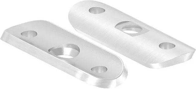 FeNau Handlaufanschlussplatte aus V4A Edelstahl in Silber für Rohr Ø 33,7 mm, B/H/T: 6,3 x 6,3 x 0,4 cm - Bild 1