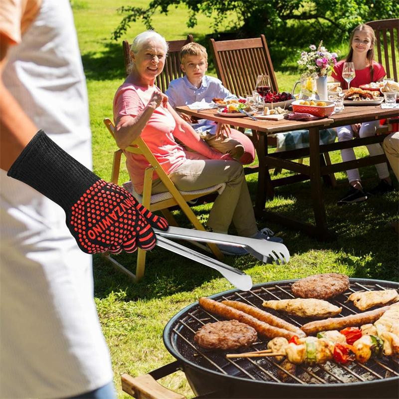 Hitzebeständige Grillhandschuhe aus Silikon von Household supplies MH, feuerfeste und rutschfeste Ofenhandschuhe zum Grillen, Kochen und Backen - Bild 1