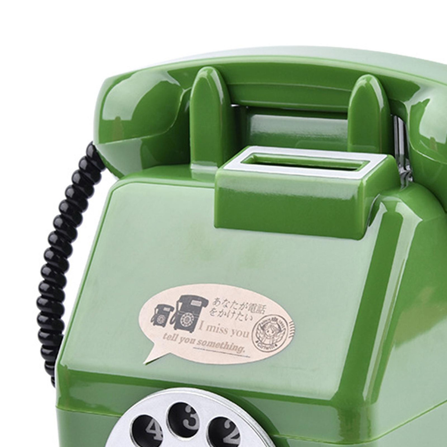 Retro-Telefon-Sparschwein aus Kunststoff als Tischdekoration und Geschenk für Kinder oder Erwachsene - Bild 2
