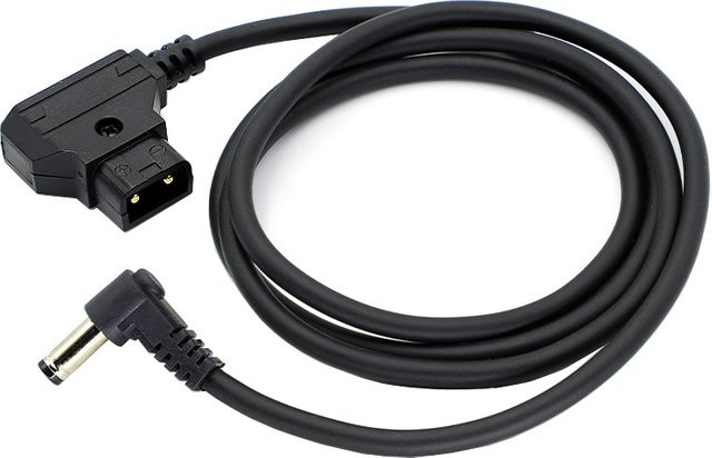 JCD DTap auf DC 5,5 x 2,5 mm und 2,1 mm Monitor-Stromkabel mit rechtwinkligen Anschlüssen in Schwarz für BMCC und BMPC - Bild 1