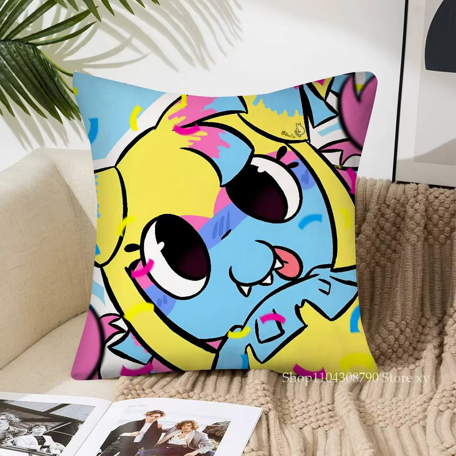 Y-Yatta Anime Kissenbezug von 52TOYS, quadratischer Kissenbezug in Multicolour für Sofa und Schlafzimmer, B/B: 40 x 40 cm - Bild 2