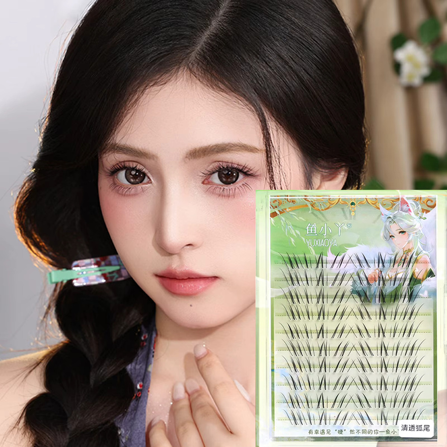 Fox-Manga Falsche Wimpernverlängerungen, 9–12 mm, C-Locken, natürlich - Bild 2