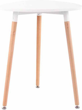 TPFLiving Tisch Awen 60 Natura runder Esstisch in Weiß und Buche, Durchmesser: 60 cm, Höhe: 75 cm