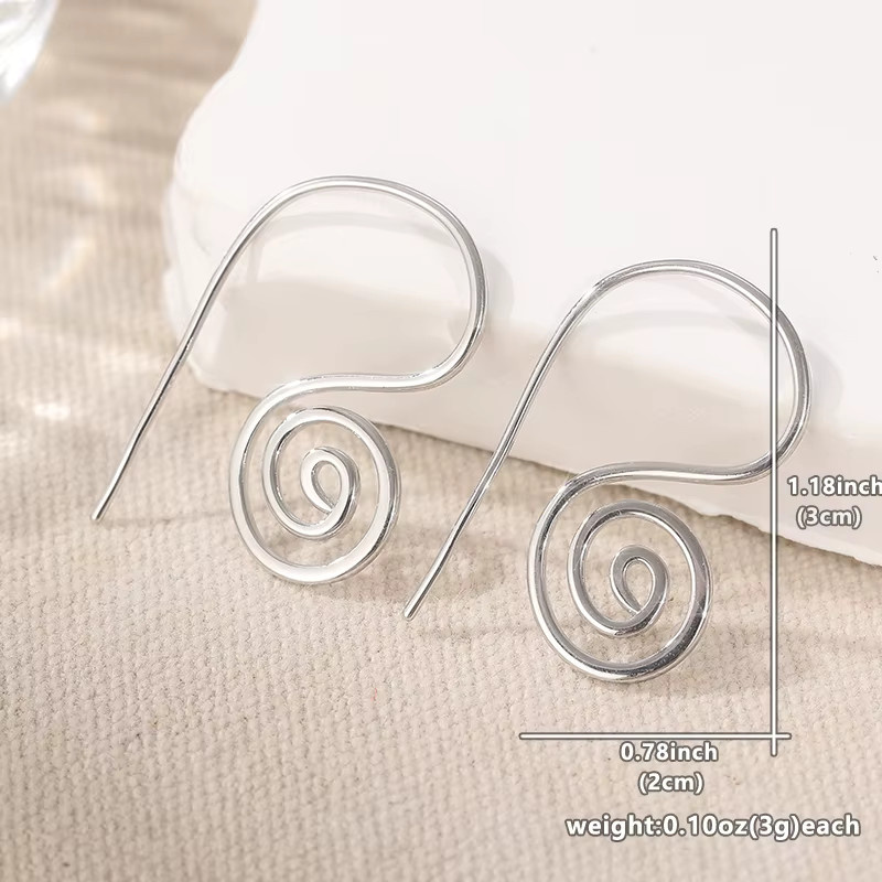 Ohrringe Spiralhaken, Silber, Damen - Bild 2
