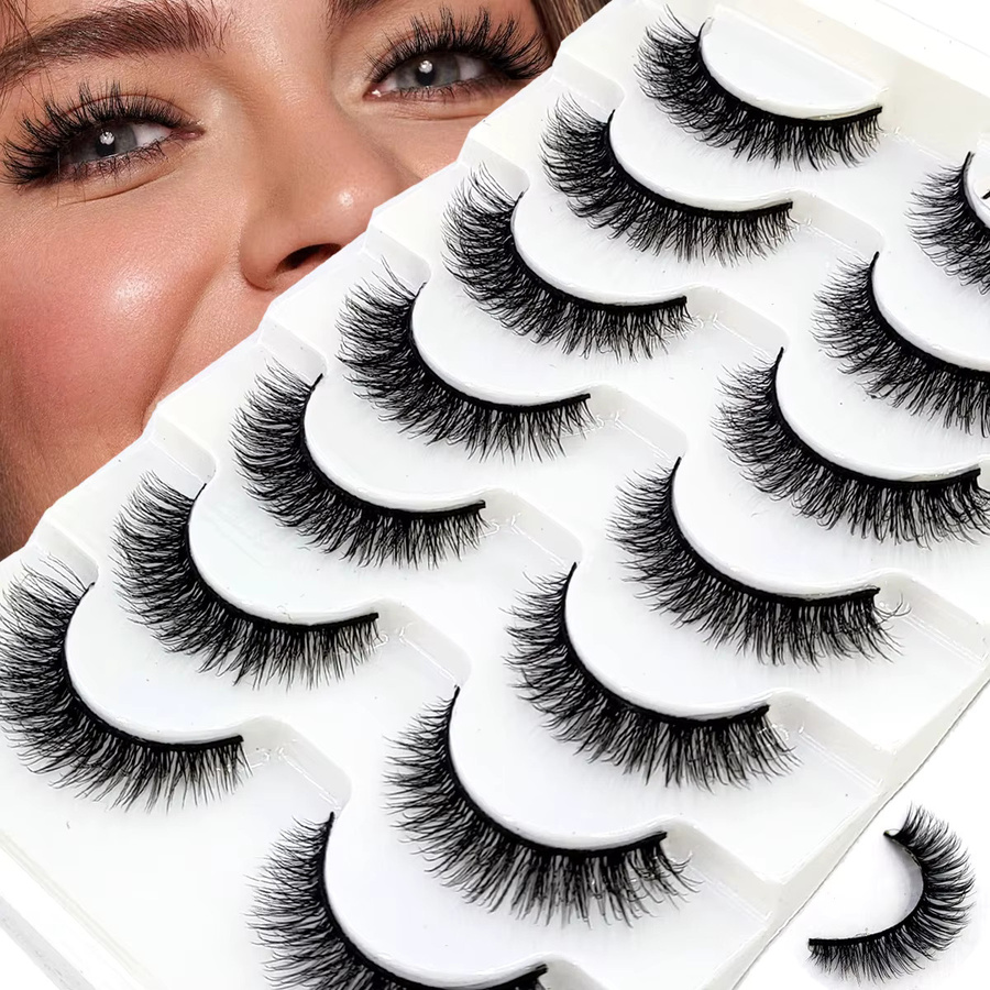 AMSDCN Künstliche Wimpern, Black, Natürlich, Unisex - Bild 3