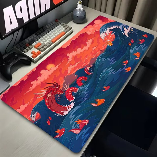 Potdemiel XXL Gaming Mauspad Pokemon Gyarados Schreibtischunterlage Multicolour - Bild 1