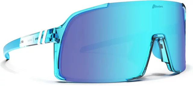 Blenders Sonnenbrille, randlos, rechteckig, blau transparent, Unisex - Bild 1