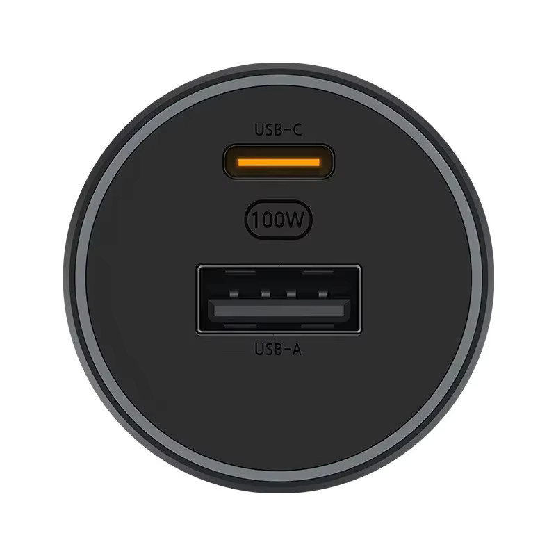 Xiaomi 100W Autoladegerät mit Dual USB Quick Charge USB-A und USB-C in Schwarz inklusive 5A Kabel - Bild 2