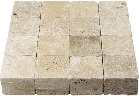WOHNRAUSCH Pflastersteine Tosca Cream aus Travertin in Beige, B/T/H: 10 x 10 x 7 cm, 1 m² - Bild 1