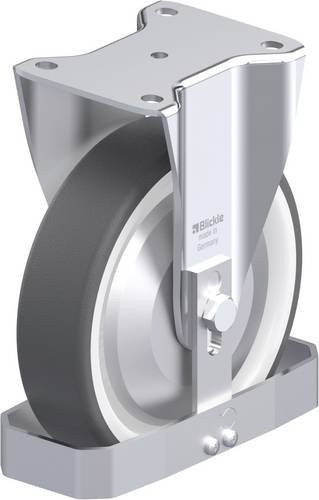 Blickle Stahlblech-Bockrolle BH-POTH 200R-FA-FS in Grau, Rad-Durchmesser: 200 mm, Tragfähigkeit: 600 kg - Bild 1
