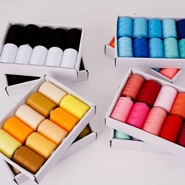 Nähgarnset aus Polyester mit 10 Farben, 1000 Yards pro Rolle, Multicolor - Bild 1