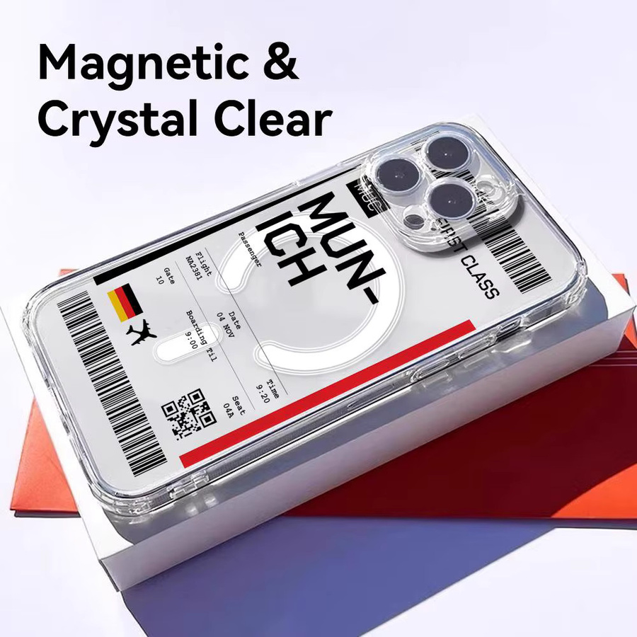 Magnetische Handyhülle für Apple iPhone 17 16 15 14 13 12 11 Pro Max Plus Transparent Stoßfest und Kratzfest - Bild 2