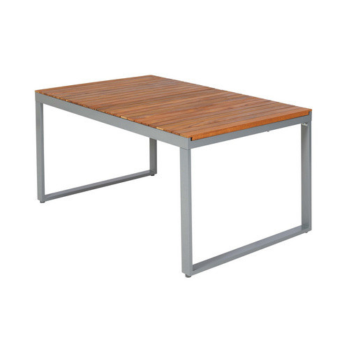 Merxx Gartenmöbelset Siena aus Aluminium, Akazienholz und Textil in Silber mit 6 Sitzplätzen und ausziehbarem Tisch - Bild 2