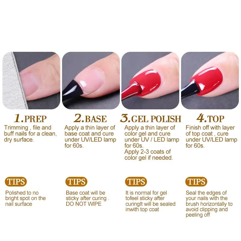 Clou Beaute Gel-Nagellack-Set, 10-teilig, mehrfarbig, glänzend - Bild 3
