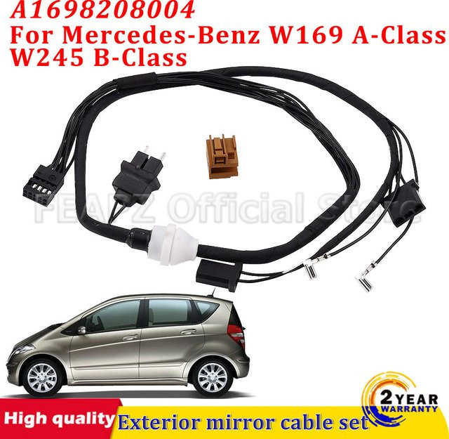 FEAPZ Außenspiegel-Kabelbaum in Schwarz für Mercedes-Benz W169 A-Klasse und W245 B-Klasse OEM A1698208004 - Bild 1